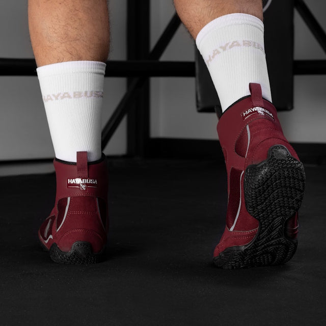 Hayabusa Boksschoenen Pro - Bordeaux Rood/Grijs