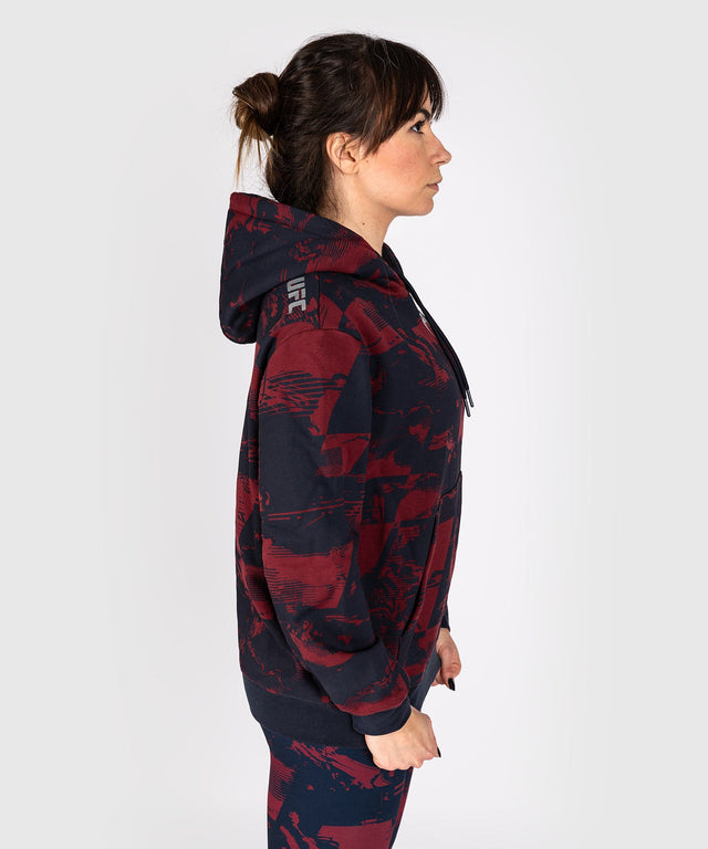 Bluza z kapturem Venum UFC Zenith Damska – Granatowy/Bordowy/Srebrny