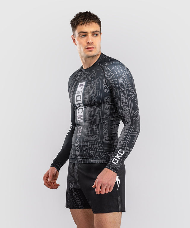 Venum Rashguard Karate Combat Długie Rękawy – Czarny/Szary