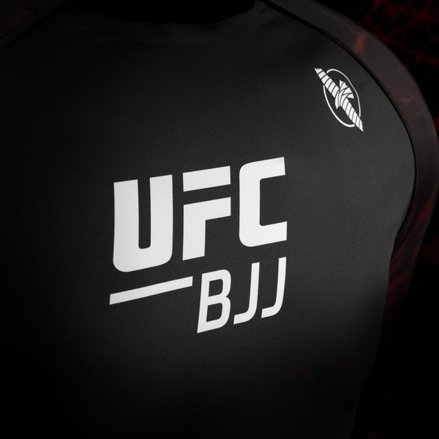Rashguard Hayabusa x UFC BJJ Krótki Rękaw – Czarny/Czerwony