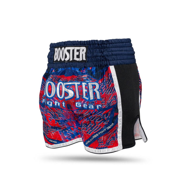 Spodenki do kickboxingu Booster Alien – Niebieski/Czerwony
