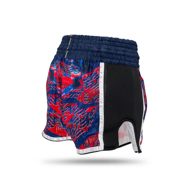 Spodenki do kickboxingu Booster Alien – Niebieski/Czerwony