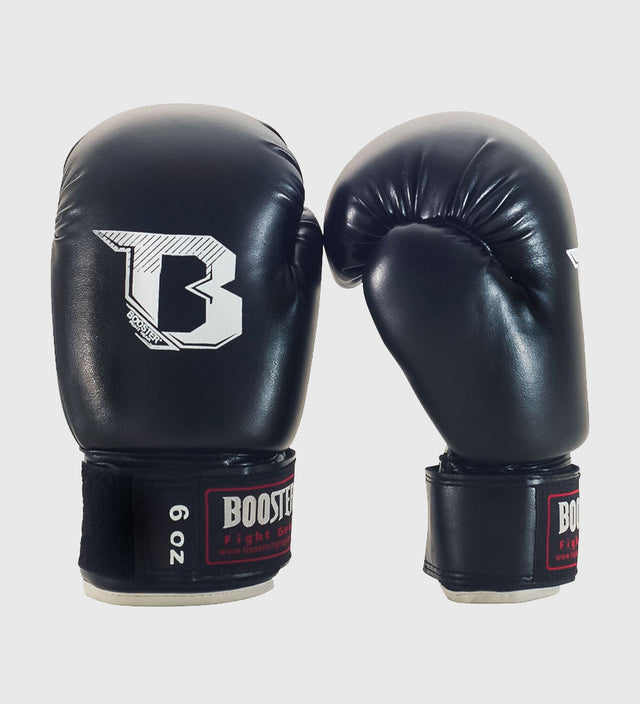 Booster Kickboks Handschoenen Kids - Zwart/Wit - (Kick)Bokshandschoenen