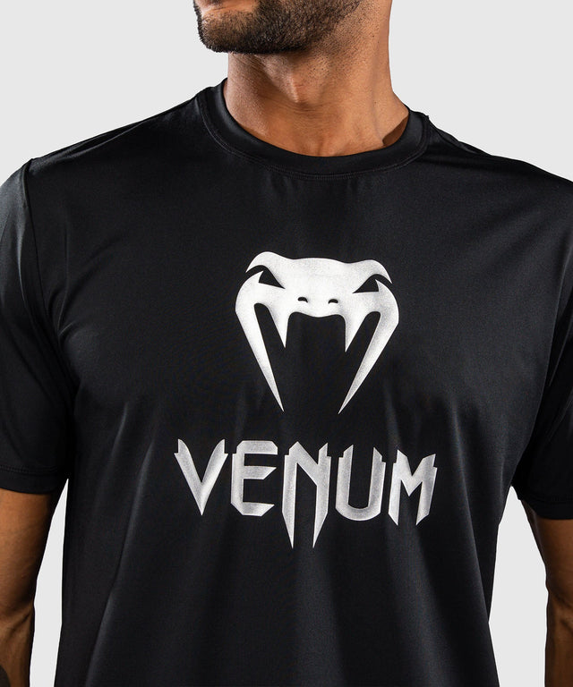 Koszulka Venum Classic Dry Tech – Czarna/Srebrna