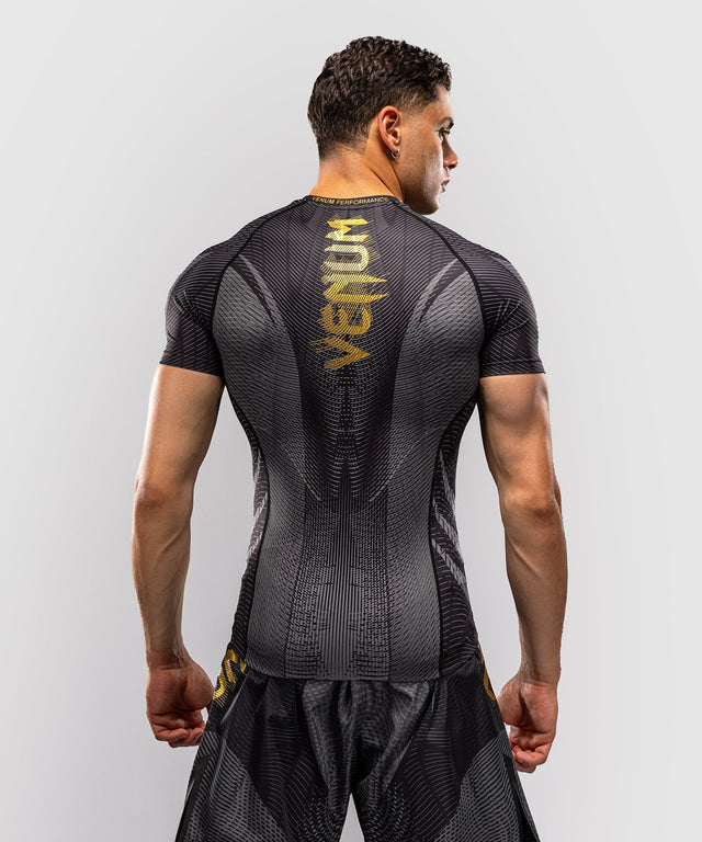 Venum Rashguard Galactic 3.0 Korte Mouwen - Zwart/Goud