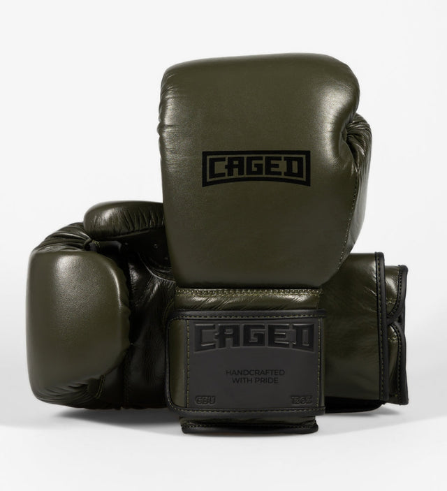 Caged Boxing gloves 'X' Series - Khaki Green/Black - Boxing gloves