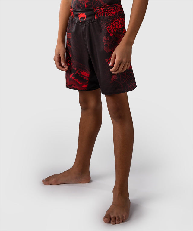 Venum MMA Shorts Wolf Atak Kinderen - Zwart/Rood