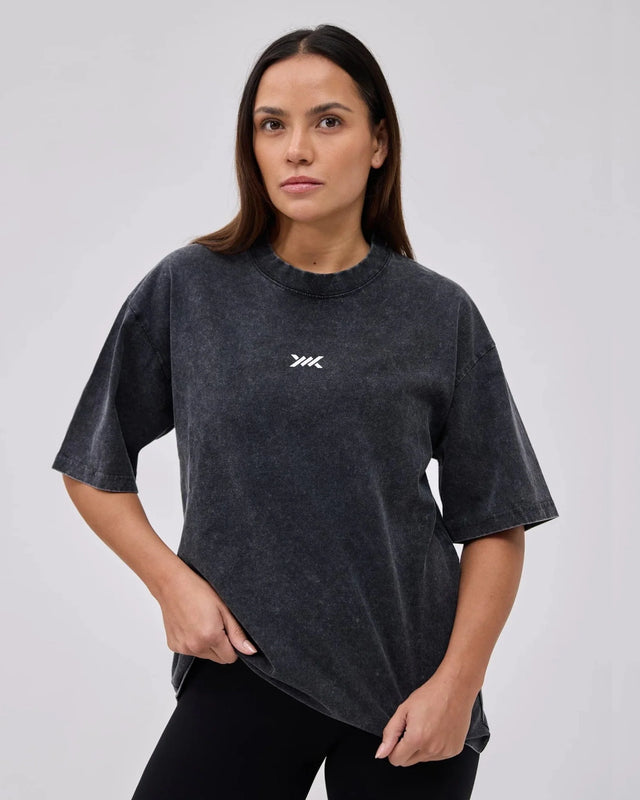 Caged Classic T-shirt - Washed Czarny