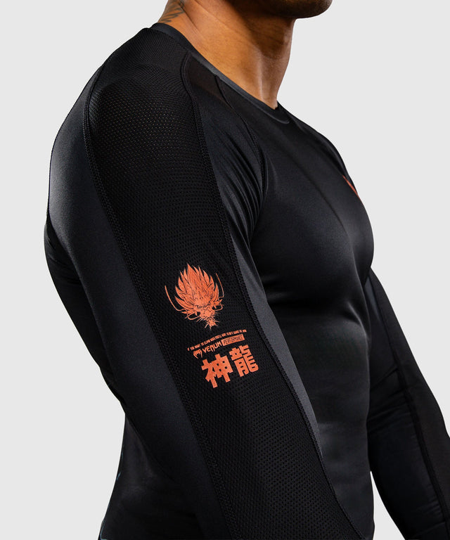 Venum Rashguard Thunder Dragon Long Sleeves – Black/Grey/Copper