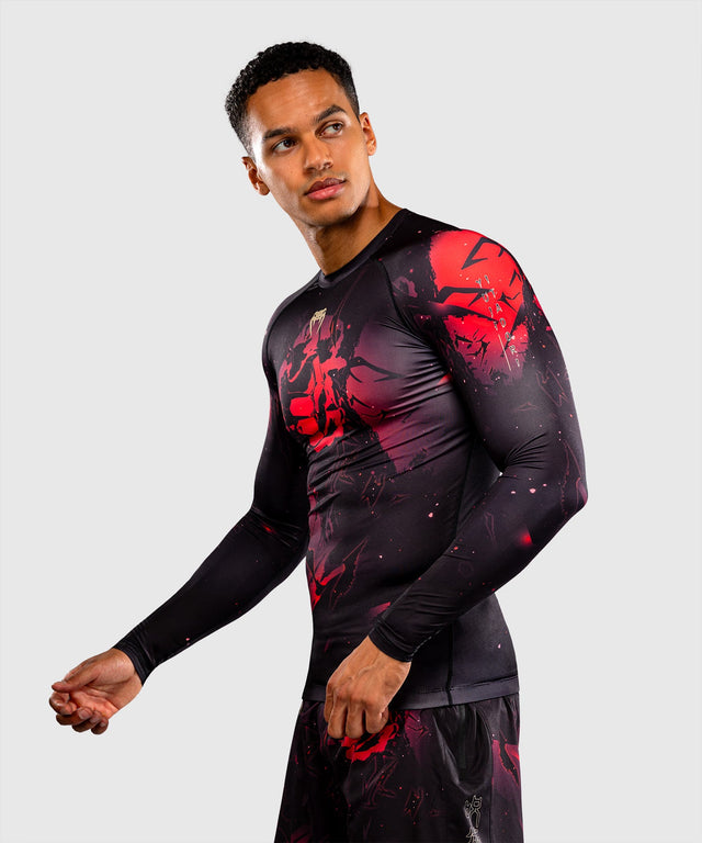 Venum Rashguard x Jujutsu Kaisen Itadori Lange Mouwen - Zwart/Rood