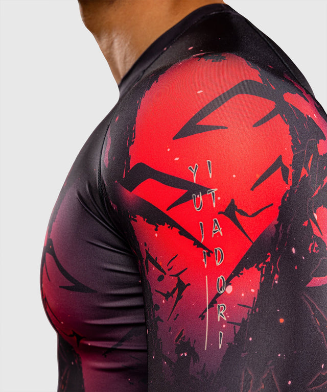 Venum Rashguard x Jujutsu Kaisen Itadori Lange Mouwen - Zwart/Rood