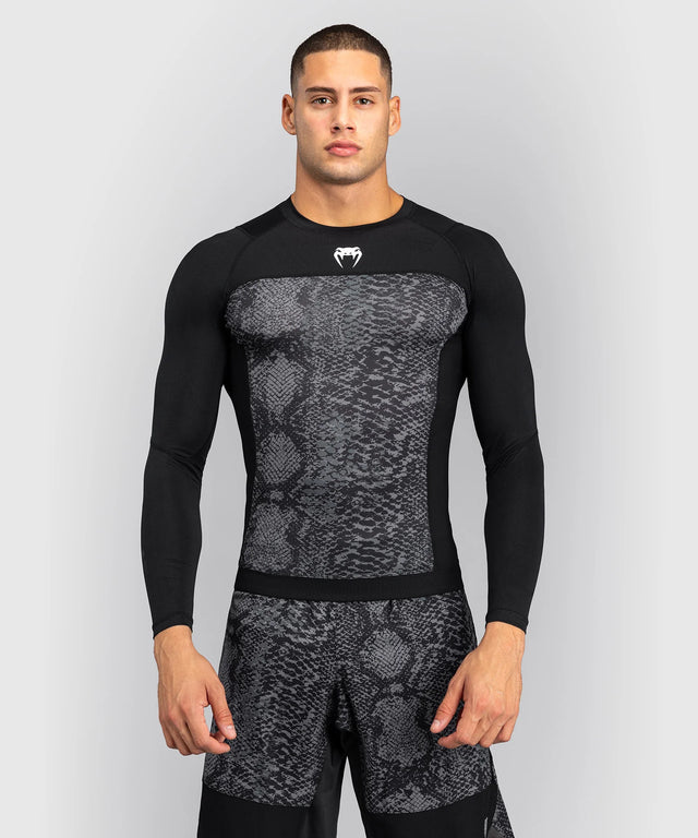 Venum Rashguard Long Sleeves G-Fit Scales - Black/Grey