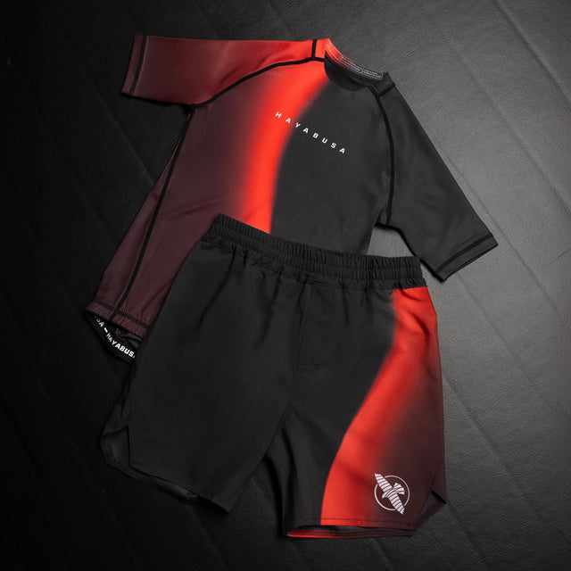 Hayabusa Rashguard Apex Nova Korte Mouwen Kinderen - Rood