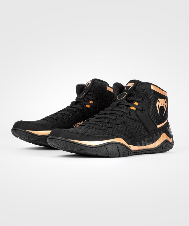 Venum Elite Wrestling shoes – Black/Bronze
