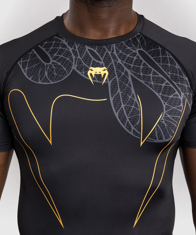 Venum Rashguard Short Sleeve Serpenti - Black