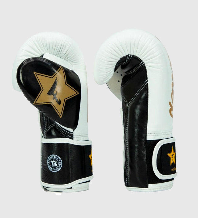 Fairtex Boxing gloves FXB V2 - White/Black/Gold - Boxing gloves