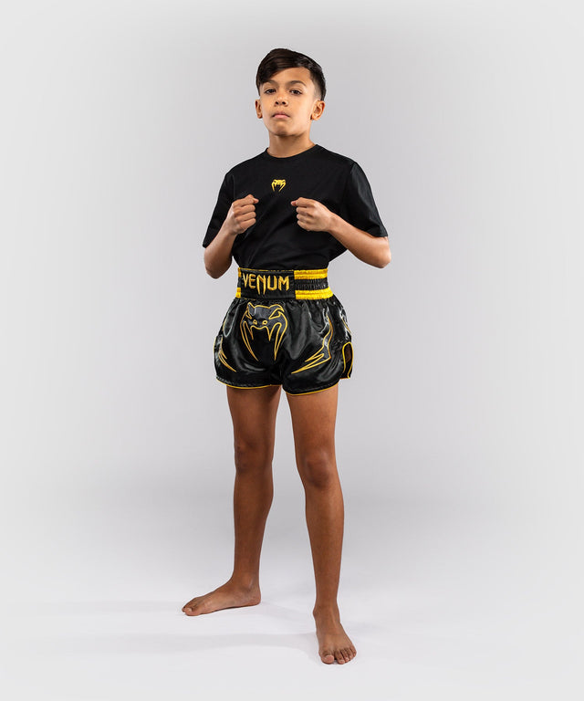 Venum Muay Thai Shorts Bangkok Fury Kinderen - Zwart/Goud