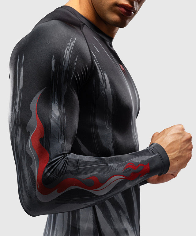 Venum Rashguard Demon Long Sleeves – Black/Grey