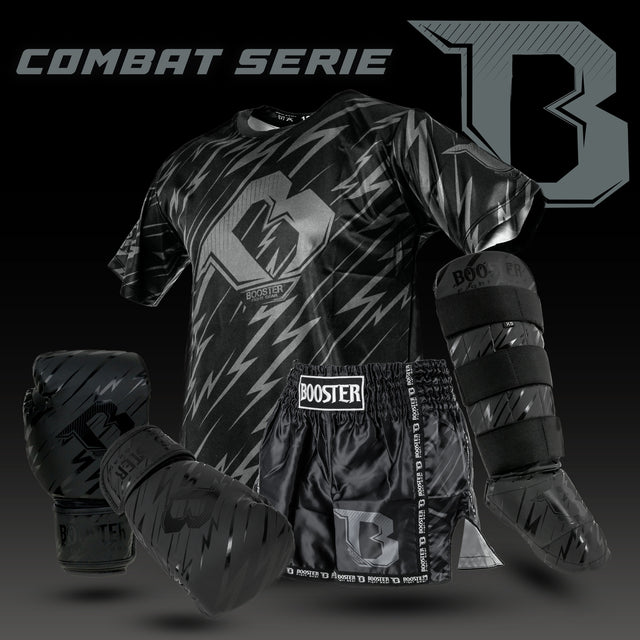 Spodenki Muay Thai Booster Combat Series 4 Dziecięce – Czarne