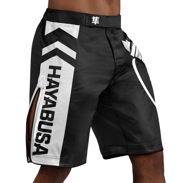 Spodenki MMA Hayabusa Icon Lang – Czarne/Białe