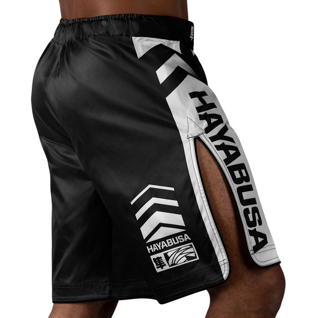 Spodenki MMA Hayabusa Icon Lang – Czarne/Białe