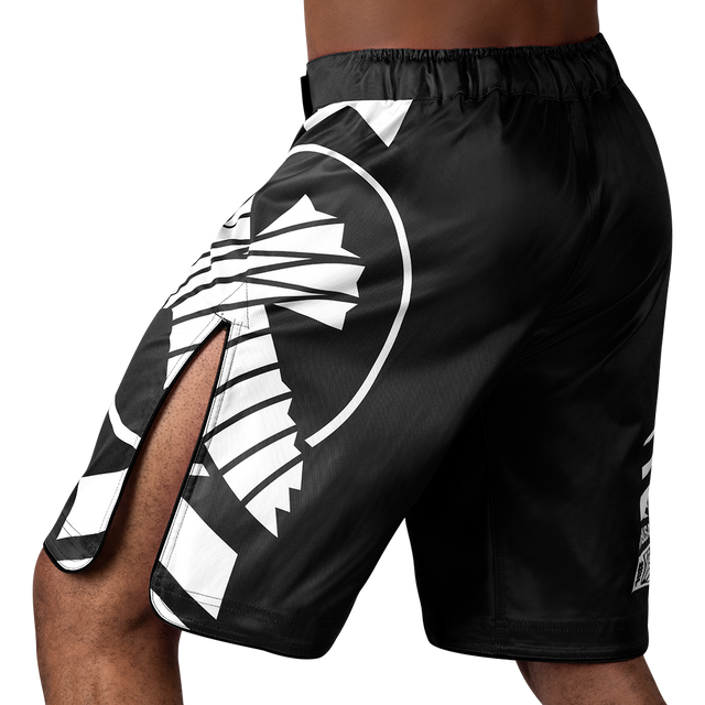 Spodenki MMA Hayabusa Icon Lang – Czarne/Białe