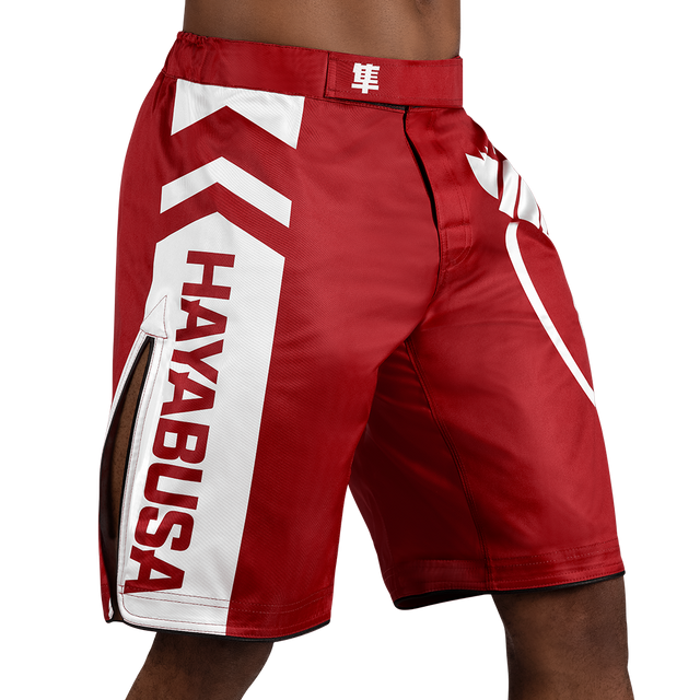 Hayabusa MMA Shorts Icon Lang - Rood/Wit
