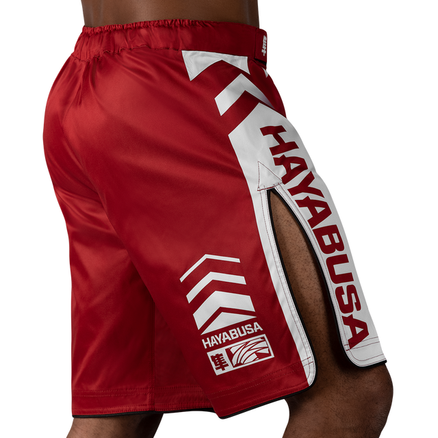 Hayabusa MMA Shorts Icon Lang - Rood/Wit