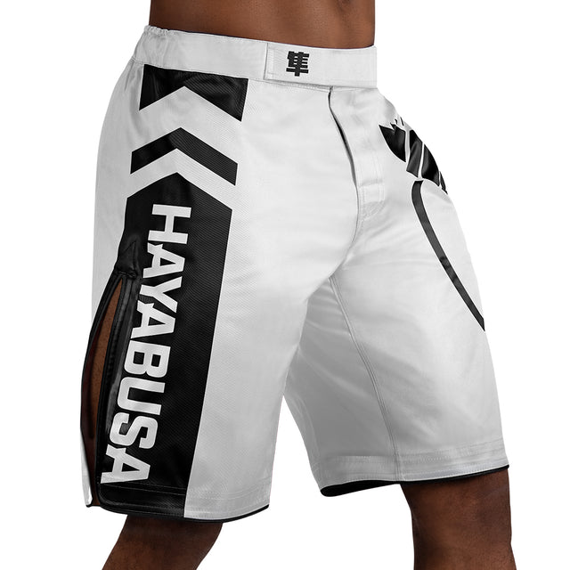 Spodenki MMA Hayabusa Icon Lang – Białe/Czarne