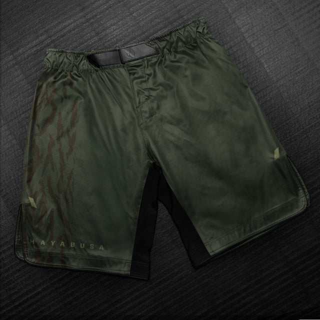 Hayabusa MMA Shorts Apex Lang - Tactisch Groen