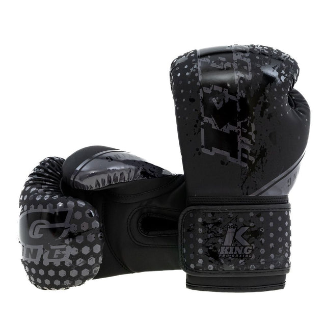 King Pro Boxing Bokshandschoenen Hexagon Kinderen - Zwart/Zwart