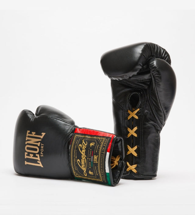 Leone Sport Boxing gloves with lace closure - Orlando Classic - Black - Boxing gloves