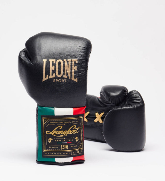 Leone Sport Boxing gloves with lace closure - Orlando Classic - Black - Boxing gloves