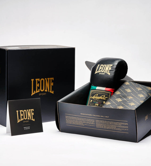 Leone Sport Boxing gloves with lace closure - Orlando Classic - Black - Boxing gloves