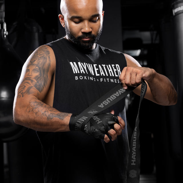 Hayabusa x Mayweather Bandages Deluxe - Zwart/Grijs