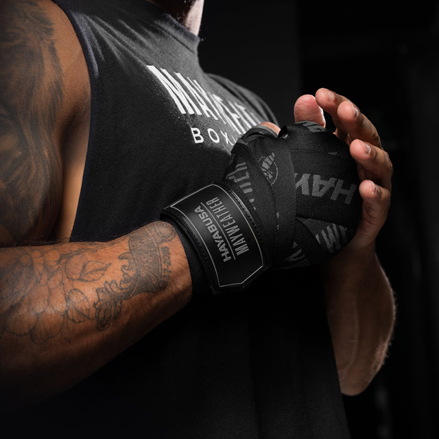 Hayabusa x Mayweather Bandages Deluxe - Zwart/Grijs