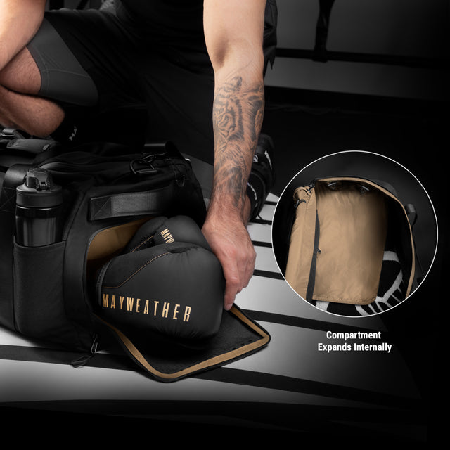 Hayabusa x Mayweather Sporttas Airstream - Zwart/Goud