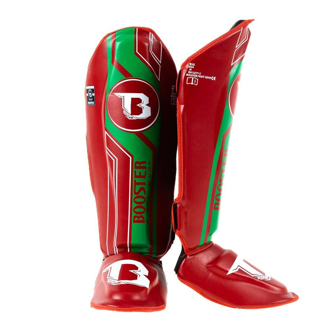 Booster Kickboks Scheenbeschermers V9 'Morocco' - Rood/Groen
