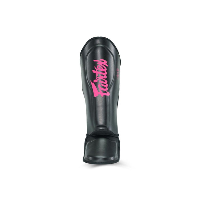 Fairtex Kickboxing Shin Guards FXB - Black/Pink