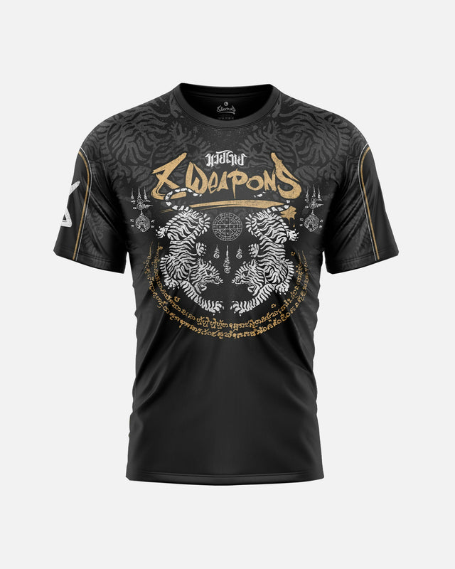 Koszulka funkcyjna 8 WEAPONS Tiger Yant – Czarna/Żółta