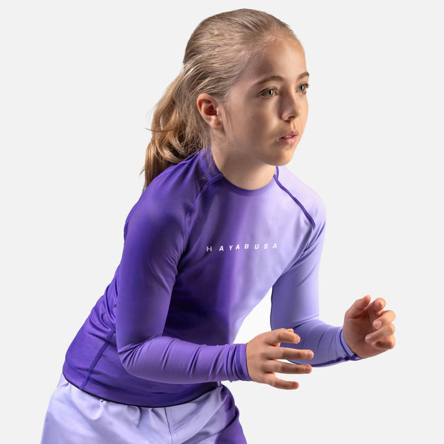 Hayabusa Rashguard Apex Nova Lange Mouwen Kinderen - Paars