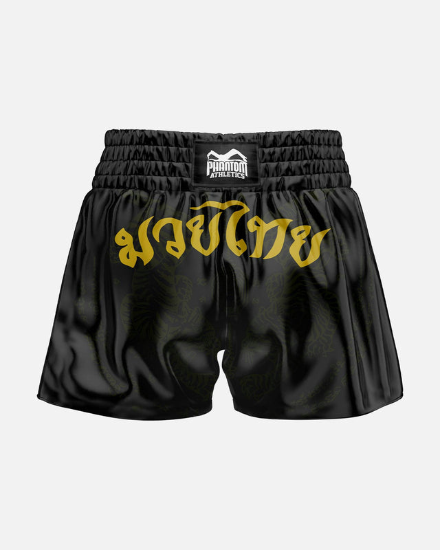 Spodenki Muay Thai Phantom Athletics Sak Yant – Czarne/Złote