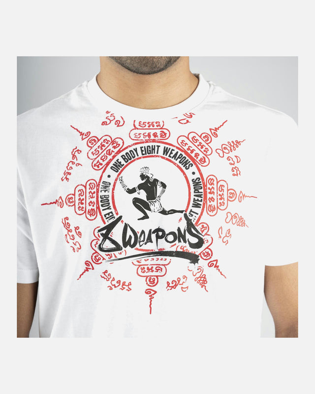 8 WEAPONS T-Shirt Eight Ways Yant - Wit
