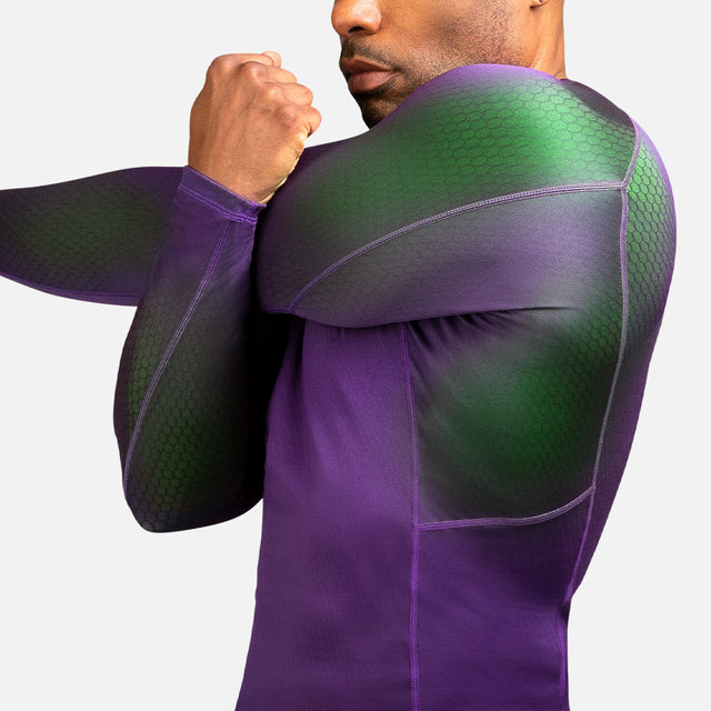Hayabusa Rashguard Fusion Lange Mouwen - Paars/Groen