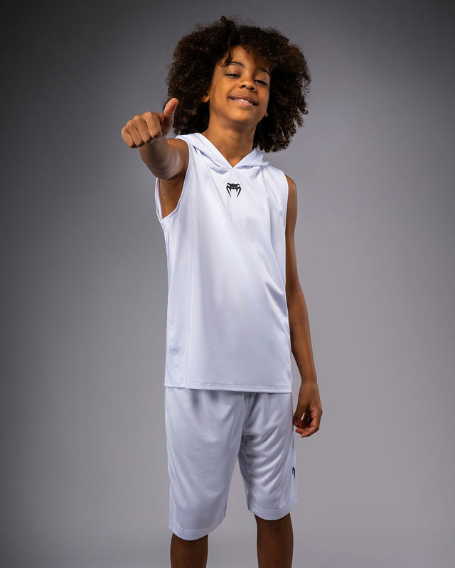 Venum Hoodie Elite ärmellos Kinder – Weiß