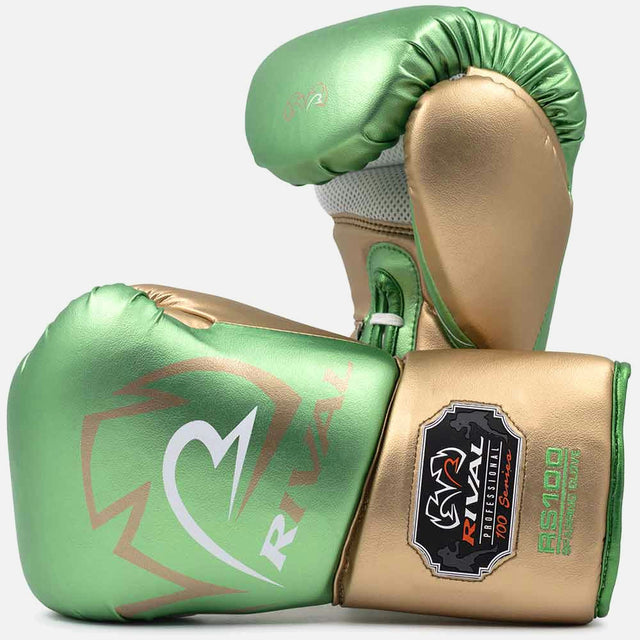 Rival Boxhandschuhe RS100 Pro Sparring – Grün/Gold