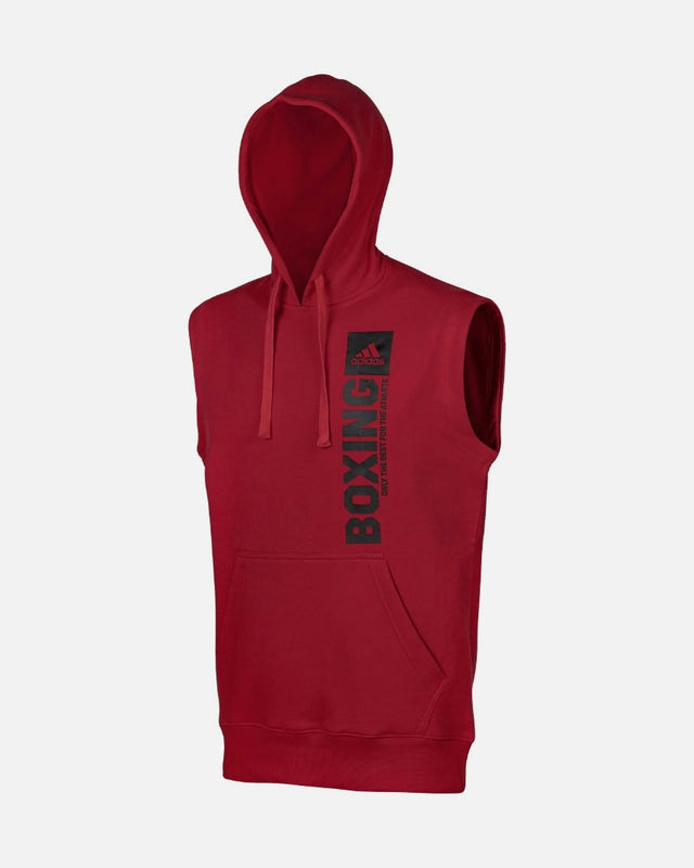 Adidas Hoodie Mouwloos Boxing - Rood/Zwart