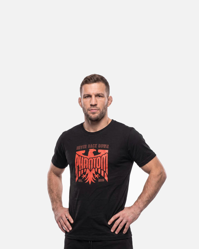 Koszulka Phantom Athletics Germany Never Back Down – Czarna/Czerwona