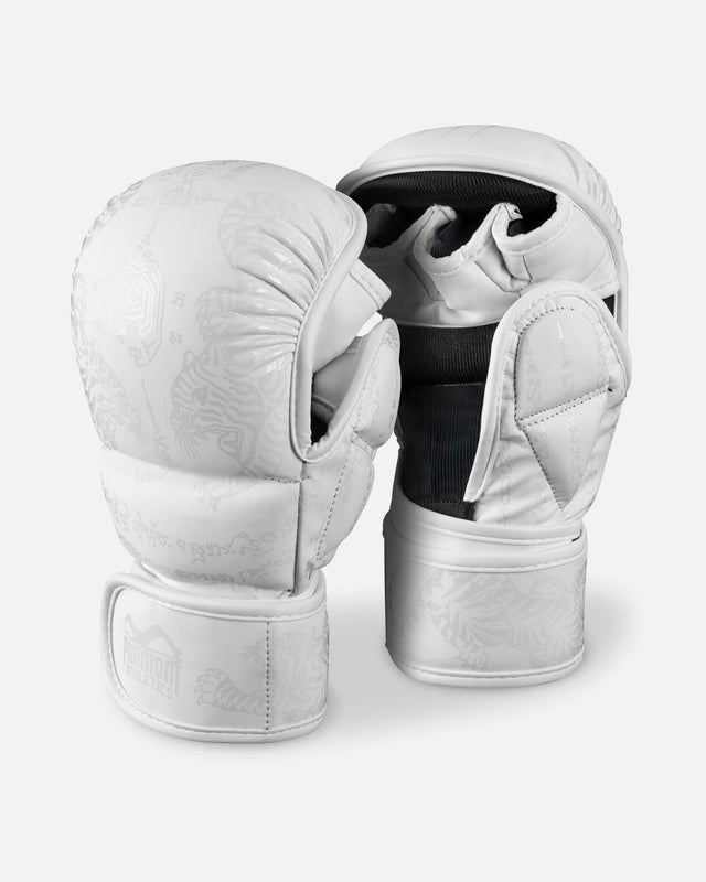 Mănuși MMA de sparring Phantom Athletics Muay Thai – Alb Frost