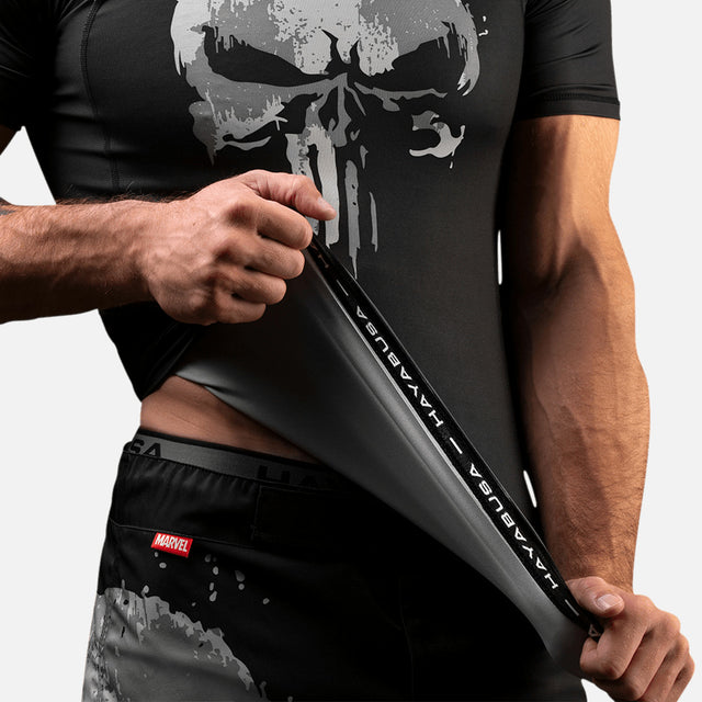 Hayabusa x Marvel Rashguard The Punisher Short Sleeves – Black